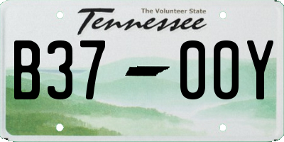 TN license plate B3700Y
