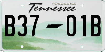 TN license plate B3701B
