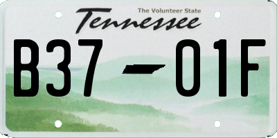 TN license plate B3701F