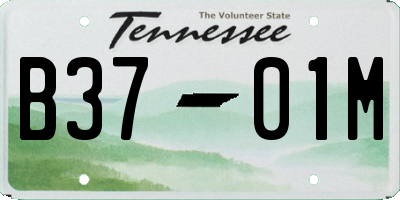 TN license plate B3701M