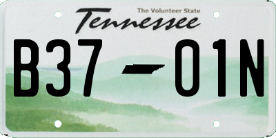 TN license plate B3701N