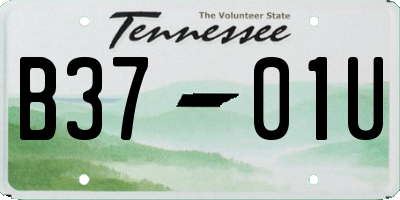 TN license plate B3701U