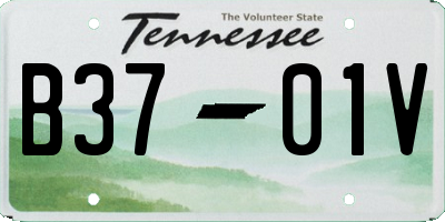 TN license plate B3701V