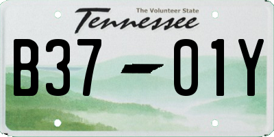TN license plate B3701Y