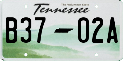 TN license plate B3702A