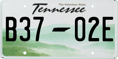 TN license plate B3702E