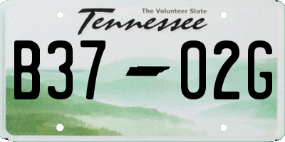 TN license plate B3702G