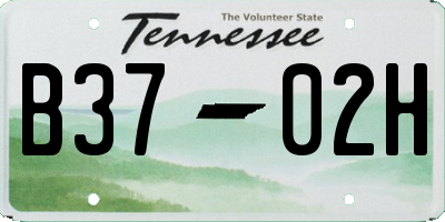 TN license plate B3702H