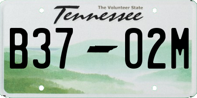 TN license plate B3702M