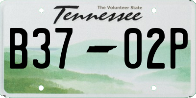 TN license plate B3702P