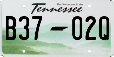 TN license plate B3702Q