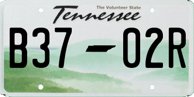 TN license plate B3702R