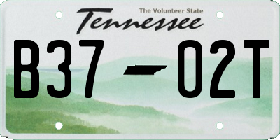 TN license plate B3702T