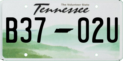 TN license plate B3702U