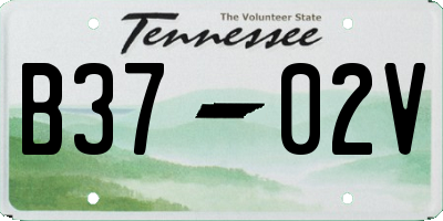 TN license plate B3702V