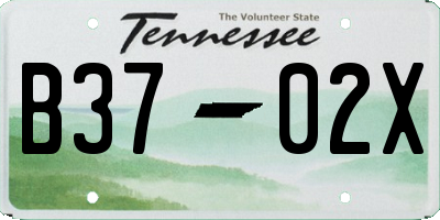 TN license plate B3702X