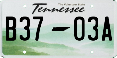 TN license plate B3703A