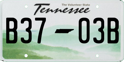 TN license plate B3703B