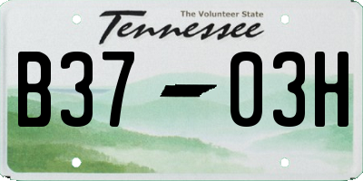 TN license plate B3703H