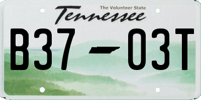 TN license plate B3703T