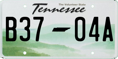 TN license plate B3704A