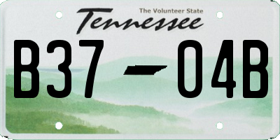 TN license plate B3704B