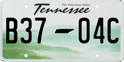 TN license plate B3704C