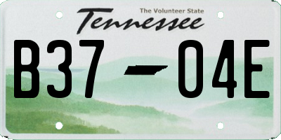 TN license plate B3704E