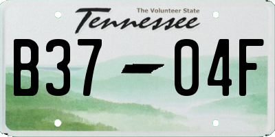 TN license plate B3704F