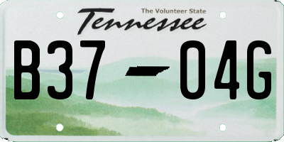 TN license plate B3704G