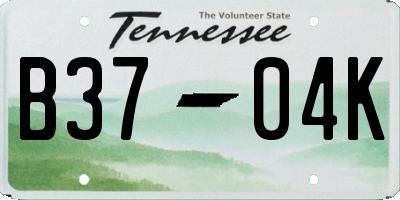 TN license plate B3704K
