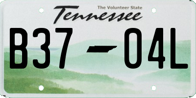 TN license plate B3704L