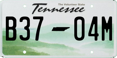 TN license plate B3704M