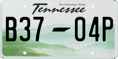 TN license plate B3704P