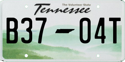 TN license plate B3704T