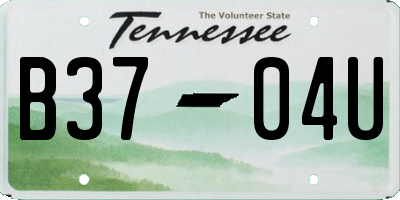TN license plate B3704U