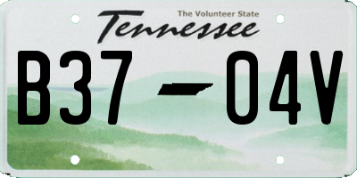 TN license plate B3704V