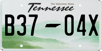 TN license plate B3704X