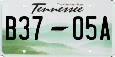 TN license plate B3705A