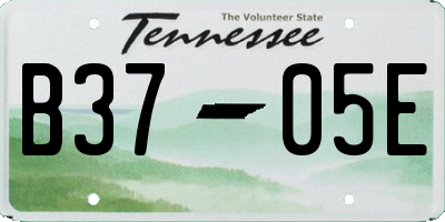 TN license plate B3705E