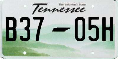 TN license plate B3705H