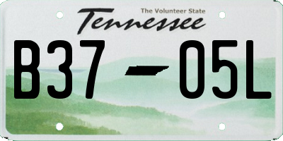 TN license plate B3705L
