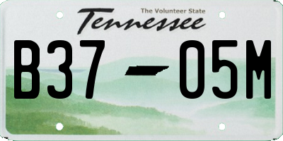 TN license plate B3705M