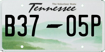 TN license plate B3705P
