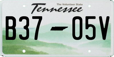 TN license plate B3705V