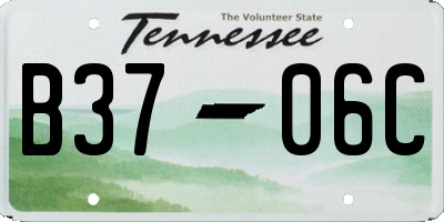 TN license plate B3706C