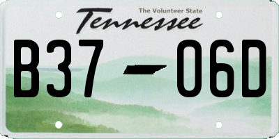 TN license plate B3706D