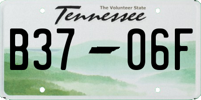 TN license plate B3706F