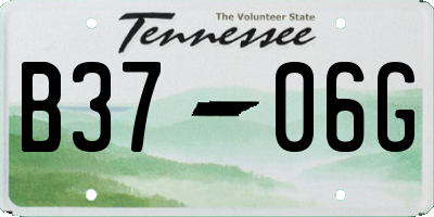 TN license plate B3706G