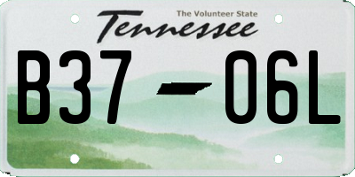 TN license plate B3706L